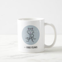 Vänsterhänt virus- kattunge - kaffe muggar