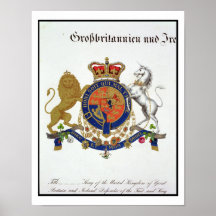 Vapensköld av kungen av Förenade kungariket av und Posters