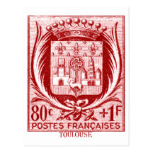 Vapensköld Toulouse frankrike Vykort