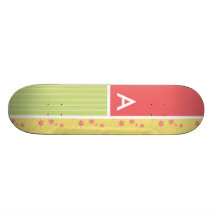 Vår blommor; blommigt skateboard