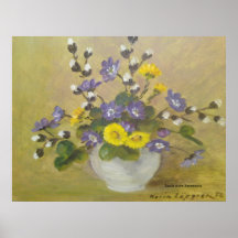 Vår blommor i sverige affischer