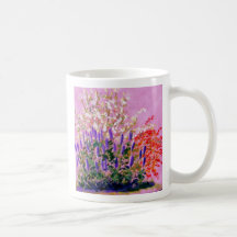 Vår blommor kaffe kopp