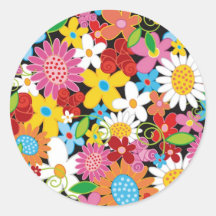 Vår blommor Spara--Daterar/gåvaklistermärken