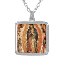 Vår dam av Guadalupe och änglar Halsband
