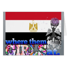 Var dem egyptiska flickor på? hälsningskort