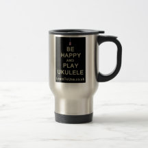 Var den lycklig och lekukulelen kaffe mugg