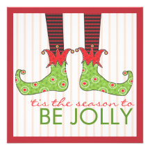 Var det Jolly roliga partyet för jul för älvafothe Personliga Inbjudan