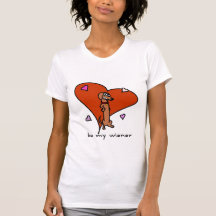 Var min skjorta för Wienerhundvalentinen T-shirt