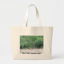 Vår nya strandpal! tote bag
