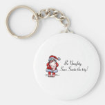 Var stygg sparar Santa resan Santa Nyckel Ring