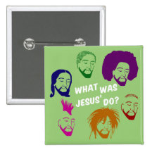 Var vad Jesus gör? Kvadrera knäppas Pins