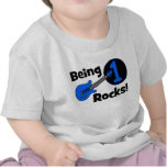 Vara stenar 1! Personligbaby 1st födelsedag T Shirts