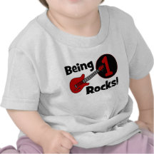 Vara stenar 1! Personligbaby 1st födelsedag T-shirts