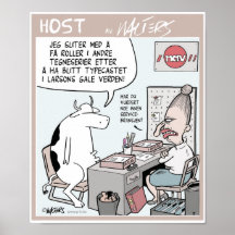 "VARA VÄRD" Larson som kon på jobbet centrerar Print