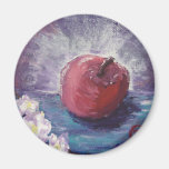 våräpple kylskåpsnagnet