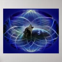 Vargen och dreamcatcheren print