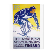 världen 1958 skidar mästare finland vykort