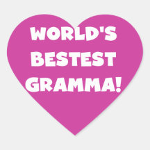 Världs Bäst-est Gramma svart eller vit Klistermärke