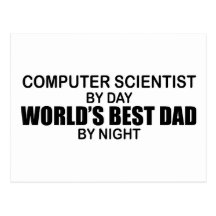 Världs bäst pappa - datorforskare vykort