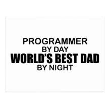 Världs bäst pappa - programmerare vykort