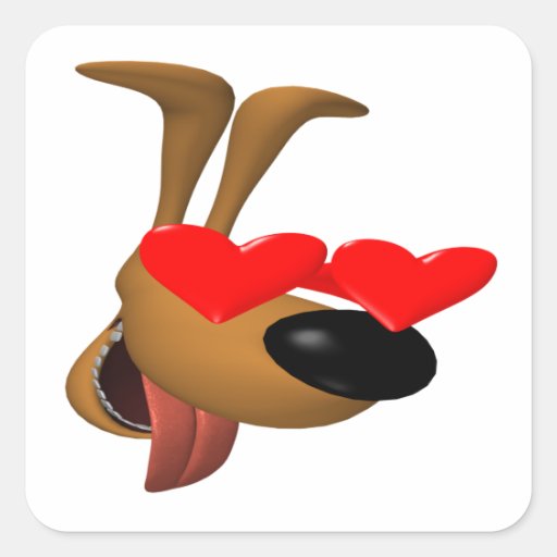 Varm Diggity hund Fyrkantigt Klistermärke