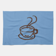Varm kaffeanpassningsbarkökshandduk