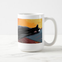 Varm och trött katt kaffe muggar
