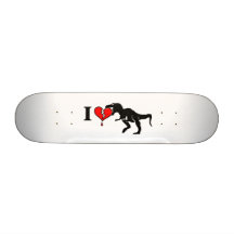 Varning! dinosauren äter hjärta skateboard deck