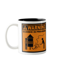 Varning! Rånar pågående ©kaffe för vetenskap (rake Kaffe Mugg