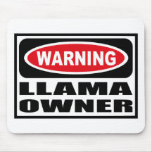 VarningsLLAMAÄGARE Mousepad Musmattor