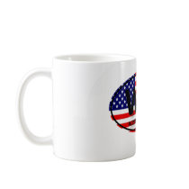västra peka amerikanska flagganusmaen kuper mugg