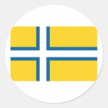 Västra sverige, sverige rund klistermärke