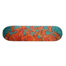 vatten avfyrar på skate deck