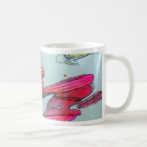 Vatten påskyndar färgrik abstrakt CricketDiane kon Kaffe Mugg