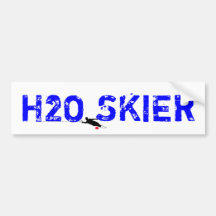 Vatten skidar "den H2O-SKIER" bildekalet