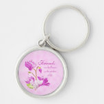 Vattenfärgen blommar Keychain Nyckelring