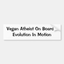 Vegan-/ateistevolution Bildekal