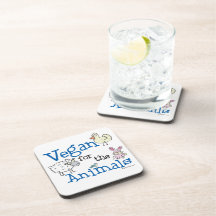 Vegan för djuren dryck underlägg