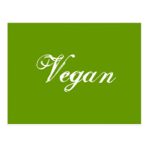 Vegan. Grönt. Slogan. Anpassningsbar Vykort