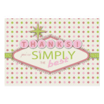 Vegas baby TY Notecard Visitkort Mall