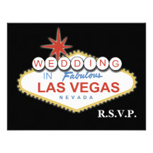 Vegas bröllop OSAkort Anpassade Tillkännagivande