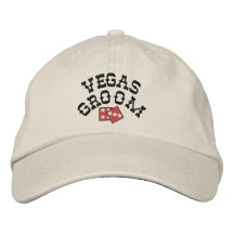 Vegas brudgum broderad hatt