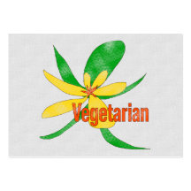 Vegetarisk blomma visitkort