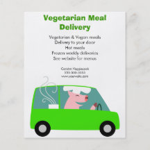 Vegetarisk målhemsändning flygblad