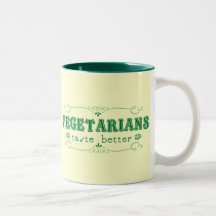 Vegetarisk smak kaffe mugg