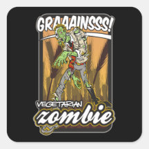Vegetarisk Zombie Klistermärke
