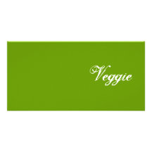 Veggie. Grönt. Slogan. Skräddarsydda Fotokort