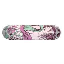 VektorGeishaskönhet Skate Board