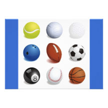 Vektorillustration av sportbollar tillkännagivande