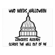 Vem behöver Halloween kongressskräck Vykort